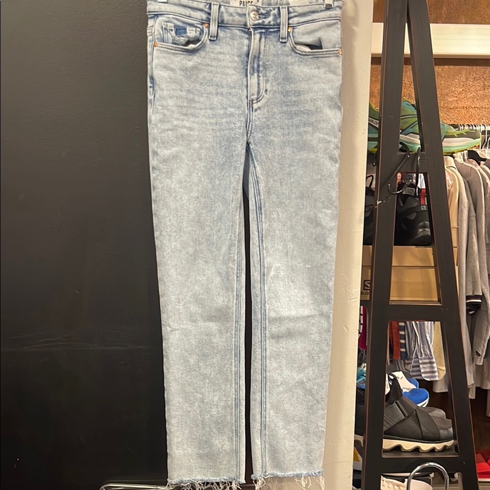 PAIGE Blue Ankle Cropped Jeans